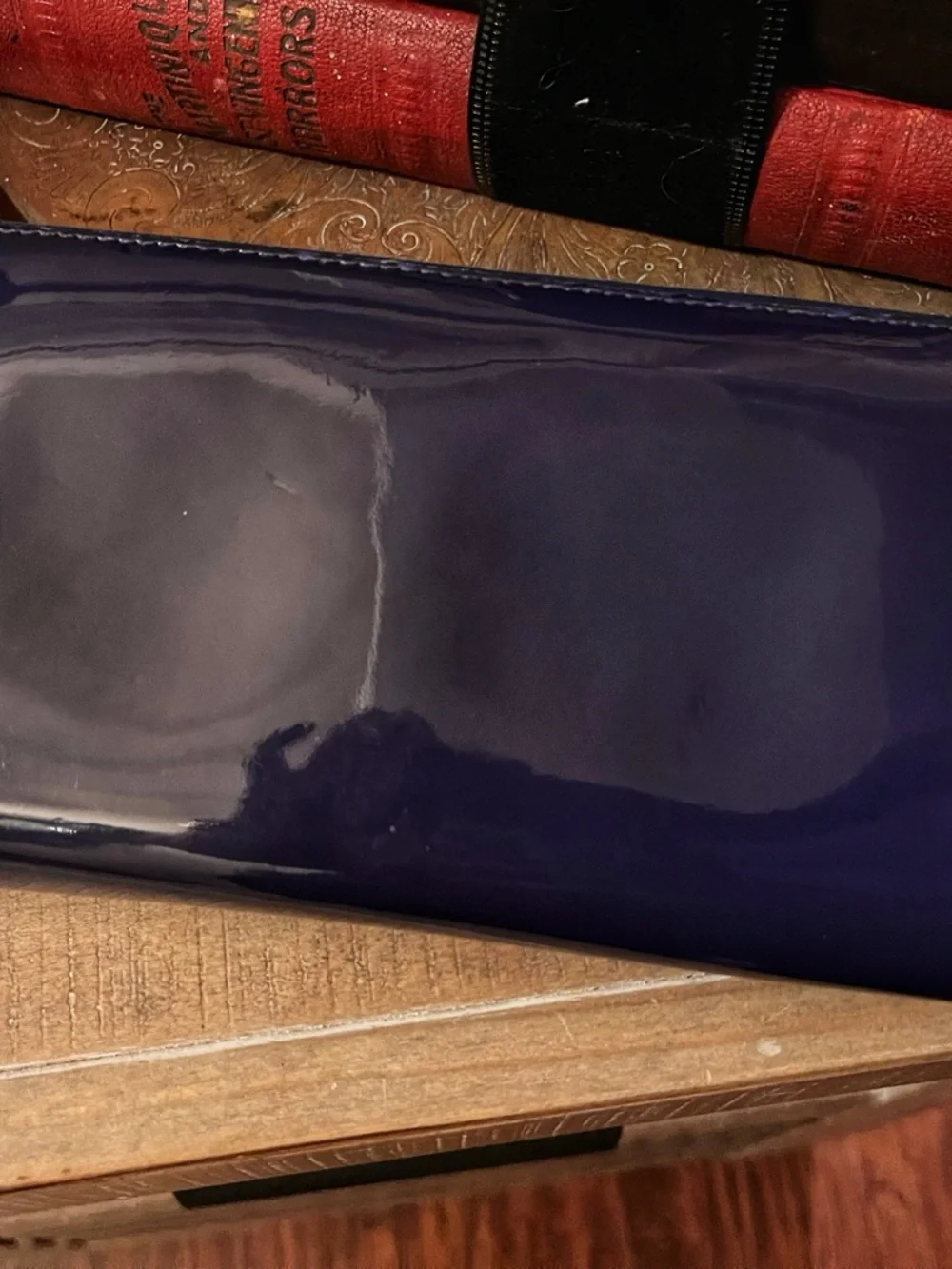 Authentic Yves Saint Laurent Navy Patent Leather Wallet - Picture 3 of 9